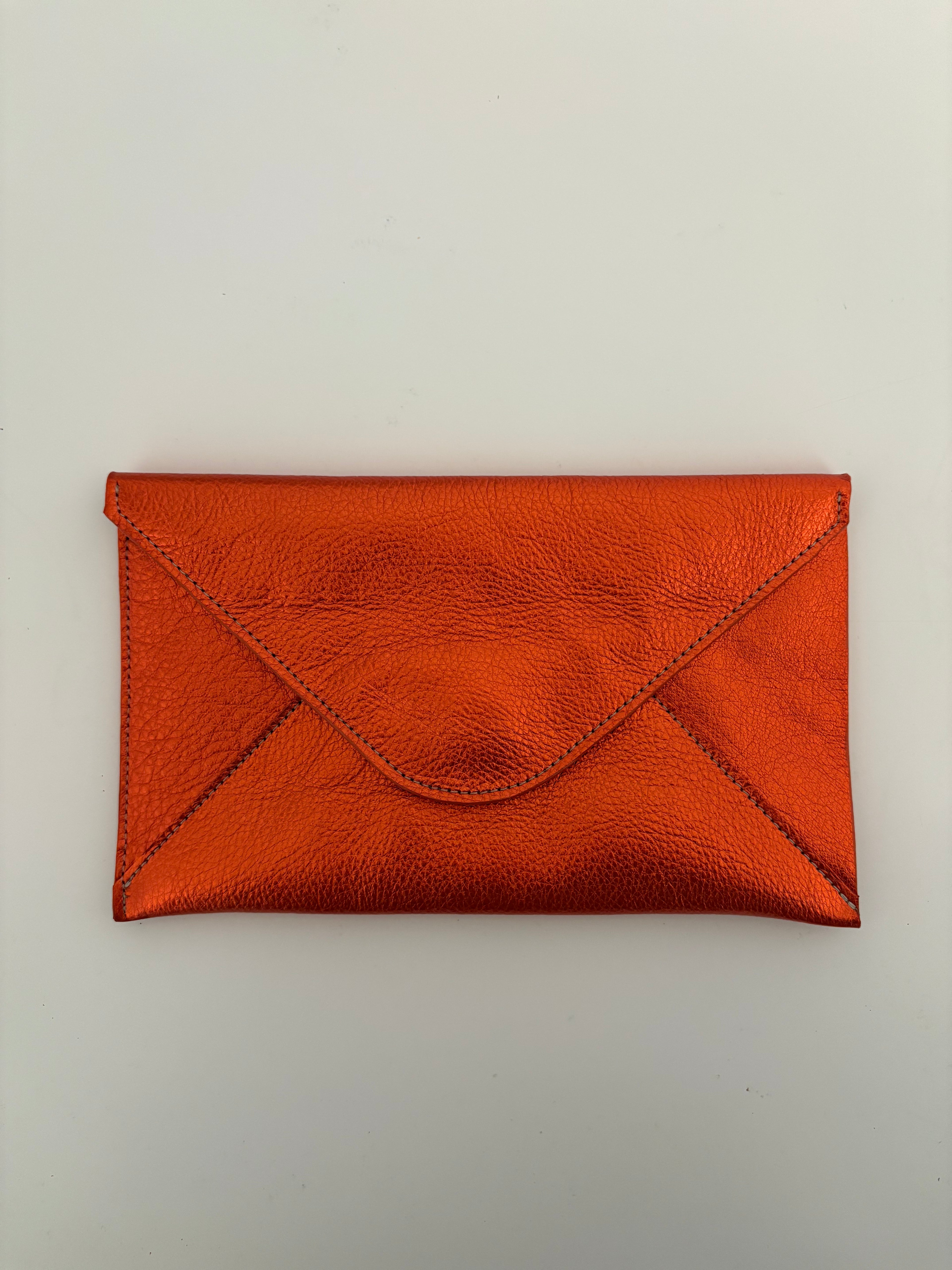 Passport Clutch - Metallic Leather