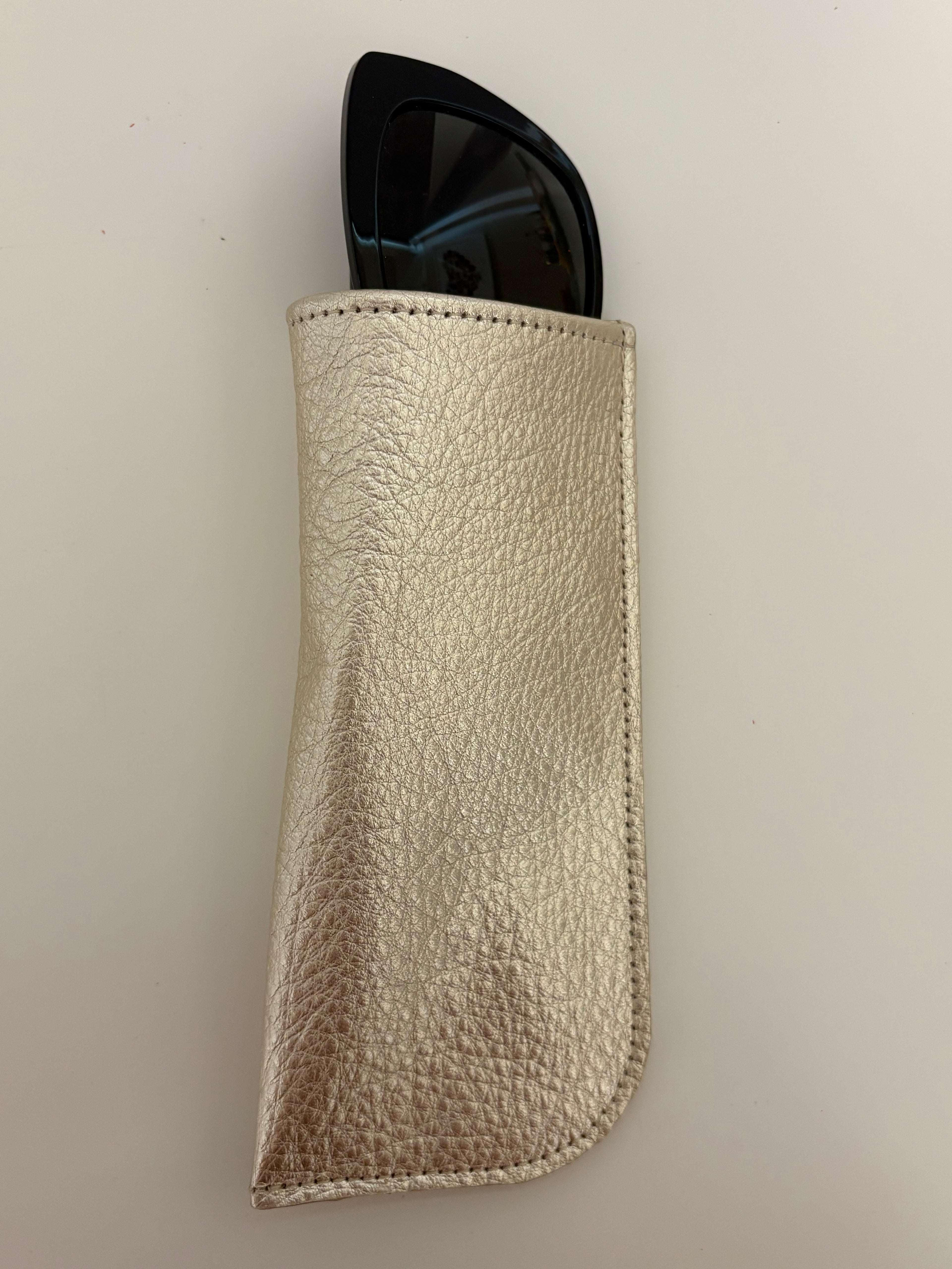 Sunglasses/Glasses Case - Metallic Leather