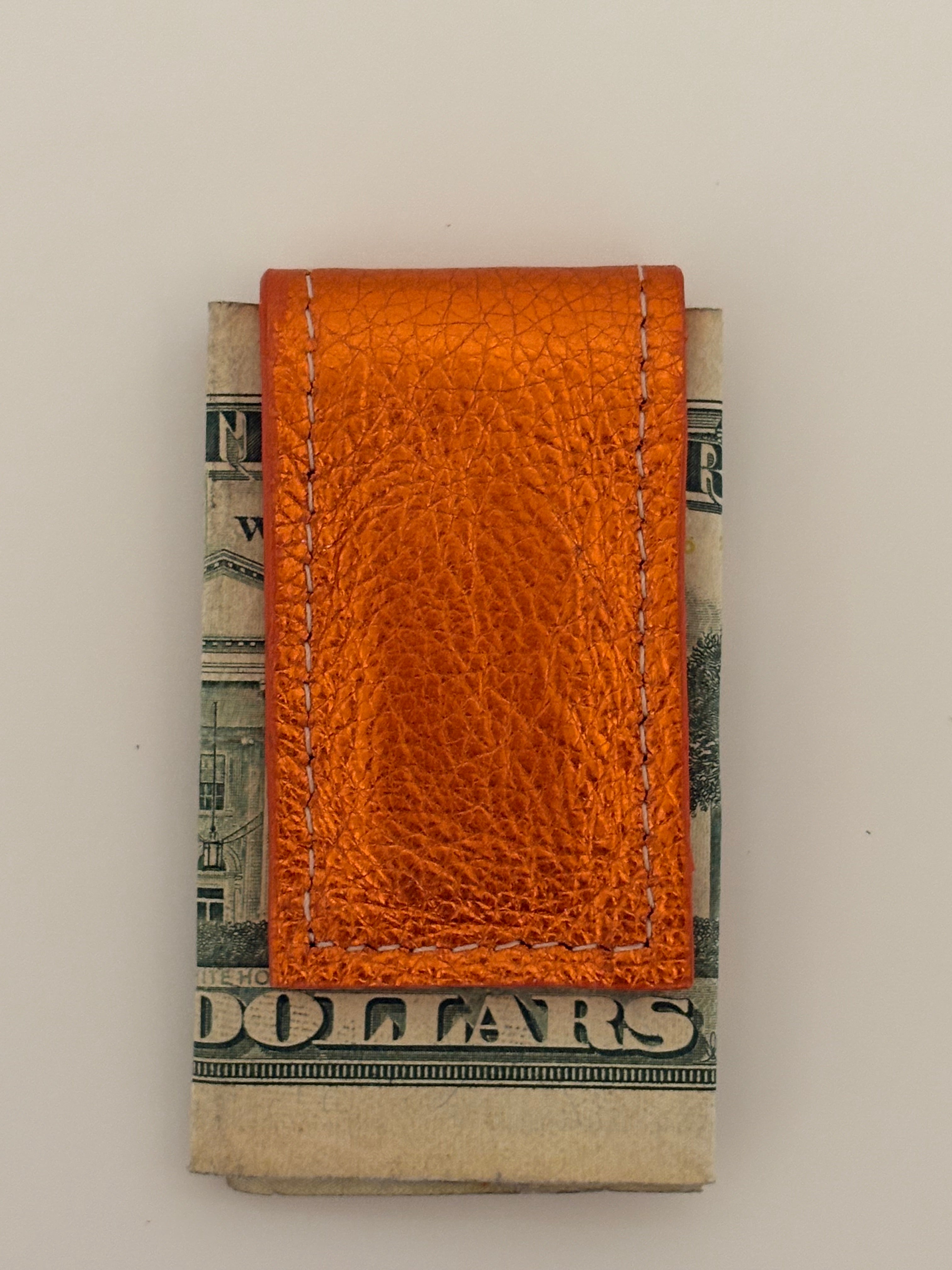 Money Clip - Metallic Leather