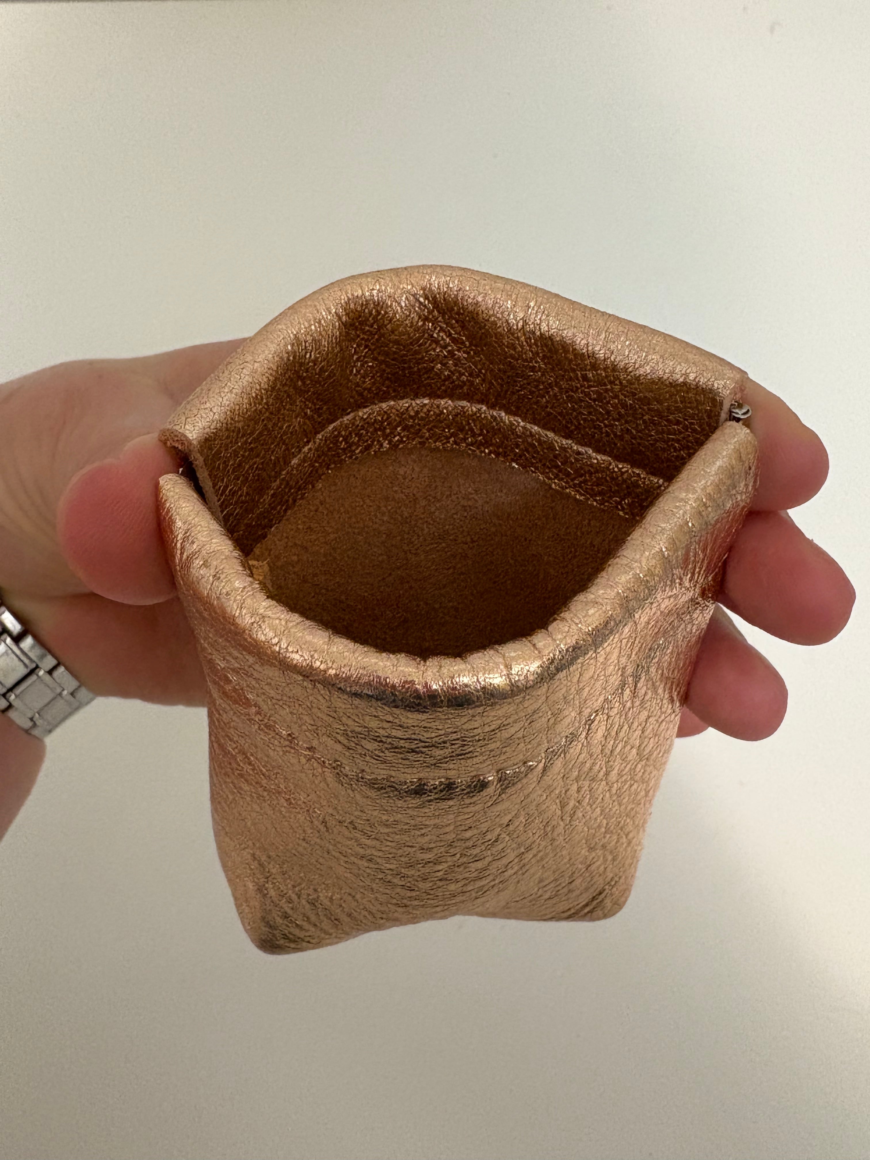 Snap Purse - Metallic Leather