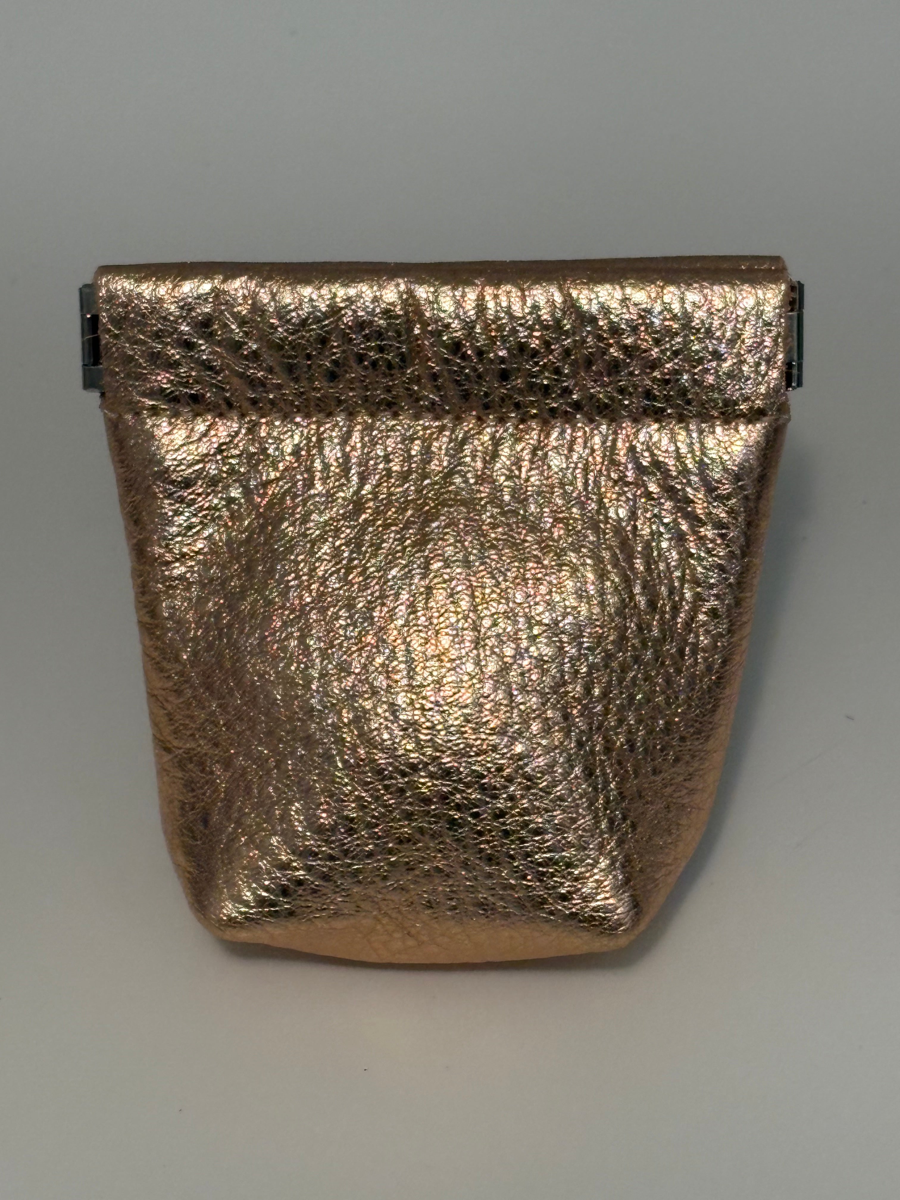 Snap Purse - Metallic Leather