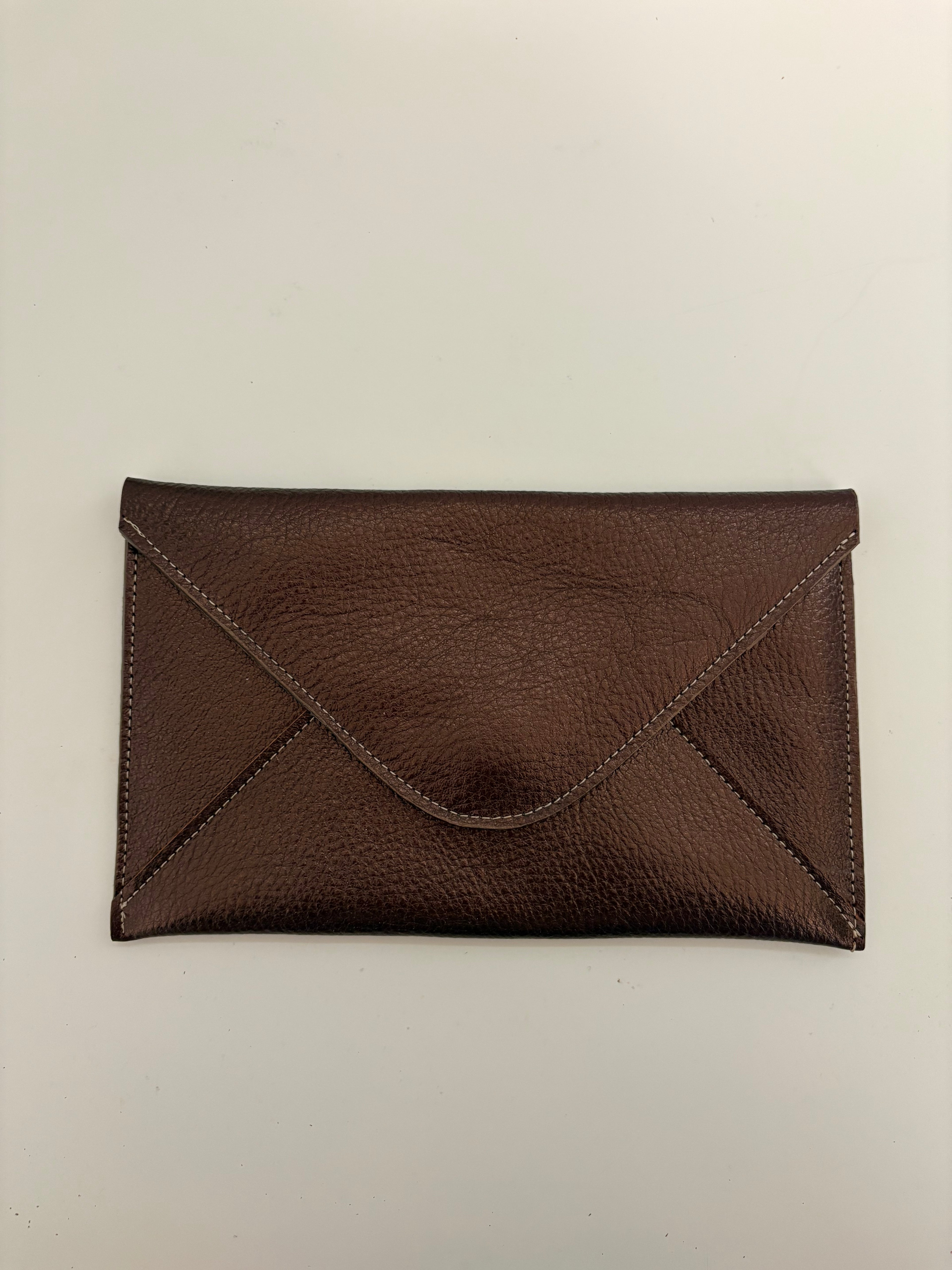 Passport Clutch - Metallic Leather