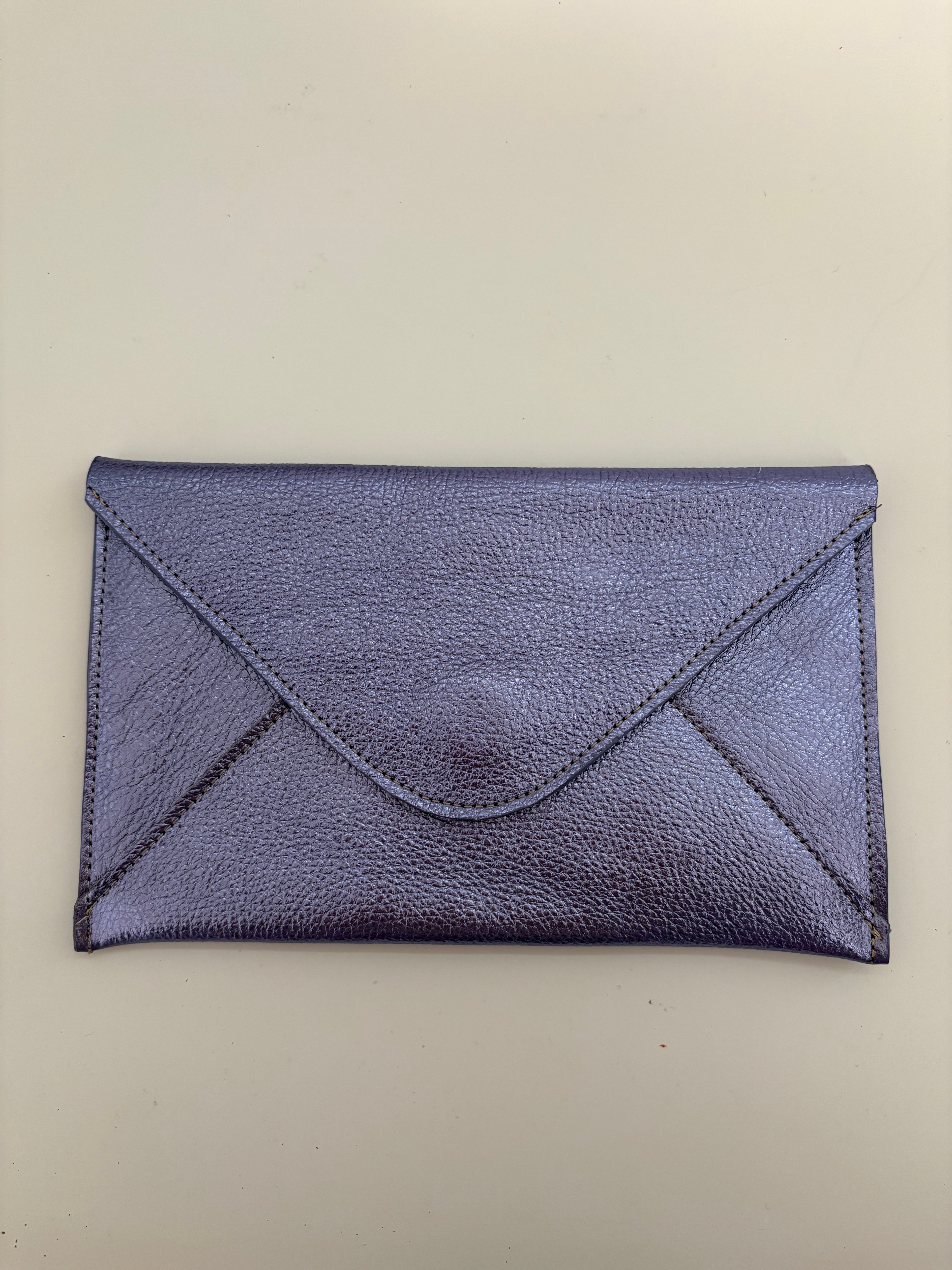 Passport Clutch - Metallic Leather